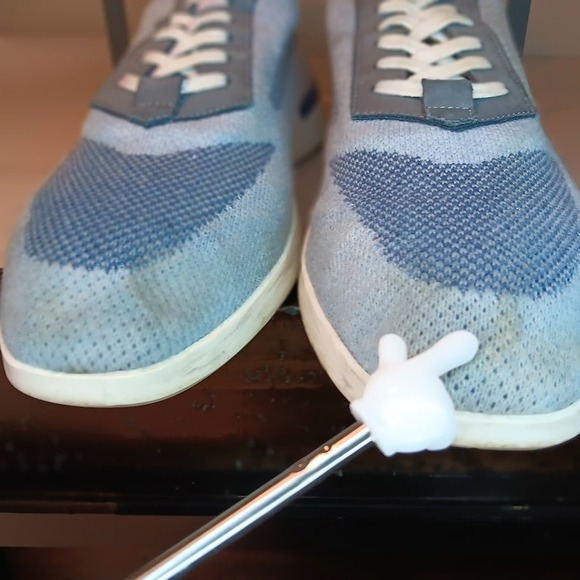 Wolf & Shepherd SwiftKnit Derby Mens 13 Blue Knit Hybrid Dress Sneaker - Picture 6 of 7